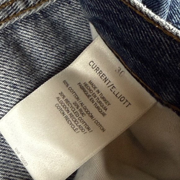 C/E By Current Elliott Extra Wide Leg Jeans Mid Wash Distressed Size 30x27 #1388 - Picture 4 of 11